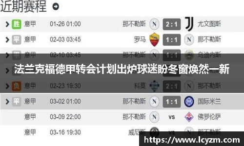 法兰克福德甲转会计划出炉球迷盼冬窗焕然一新